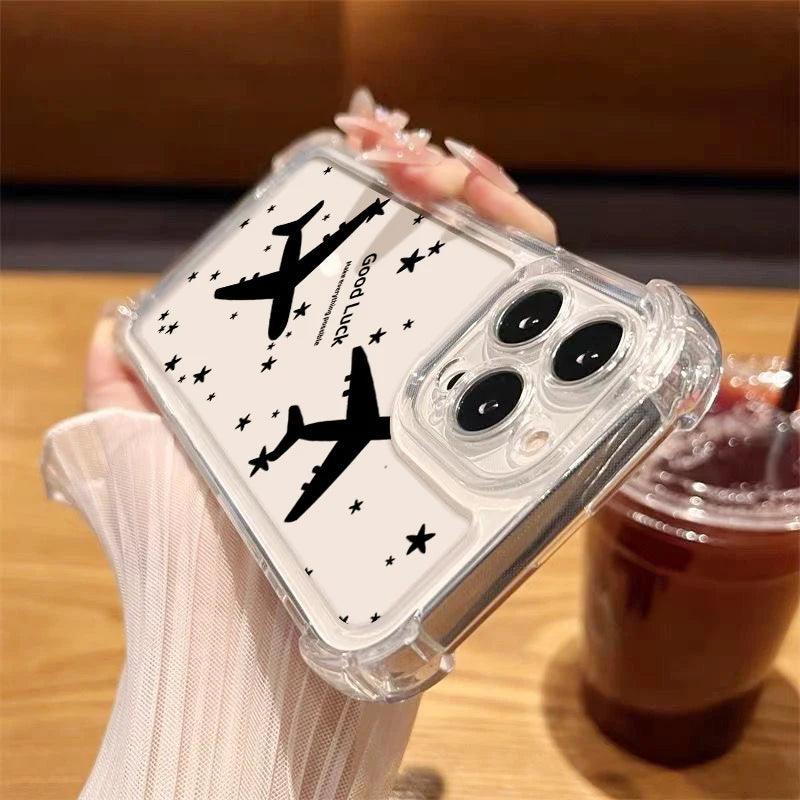 Transparent Travel Map TPU Case for iPhone Series