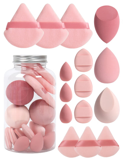 15-Piece Makeup Puff & Mini Sponge Set – Foundation & Air Cushion Tools