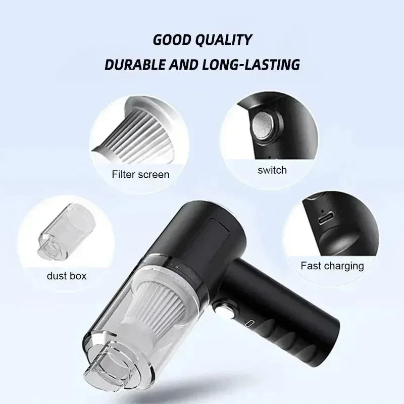 Portable Wireless Car & Home Vacuum Cleaner – 120W High Power - Urbizia