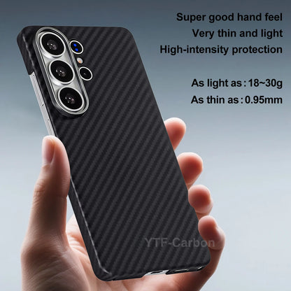 YTF-Carbon Magnetic Case For Samsung S26Ultra Aramid Carbon Fiber Cover For Magsafe S26 S26Plus Cover Mobile Phone Accessories
