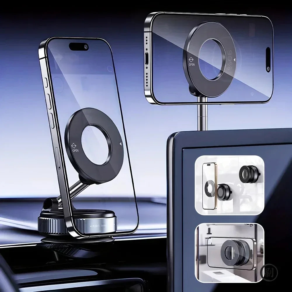 Strong Magnetic Car Phone Holder – 360° Adjustable Foldable Mount - Urbizia