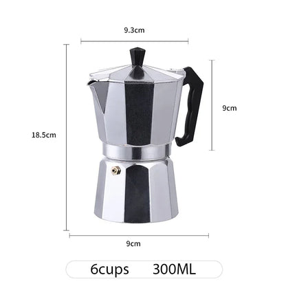 Octagonal Moka Coffee Kettle Latte Percolator Espresso Pot Home Office Travel Outdoor Camping Tableware ﻿Aluminum Coffee Tea Pot