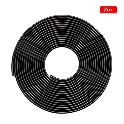 2/5/10M Chrome Car Door Edge Protection Strip Auto Door Anti Collision Strip Door Moldings Trim Adhesive Scratch Protector