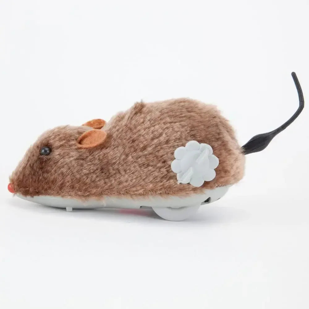 1Pc Funny Lifelike Plush Mouse Running Rat Toy for Cats Dogs Tail Mouse Pets Kids Random Color - Urbizia