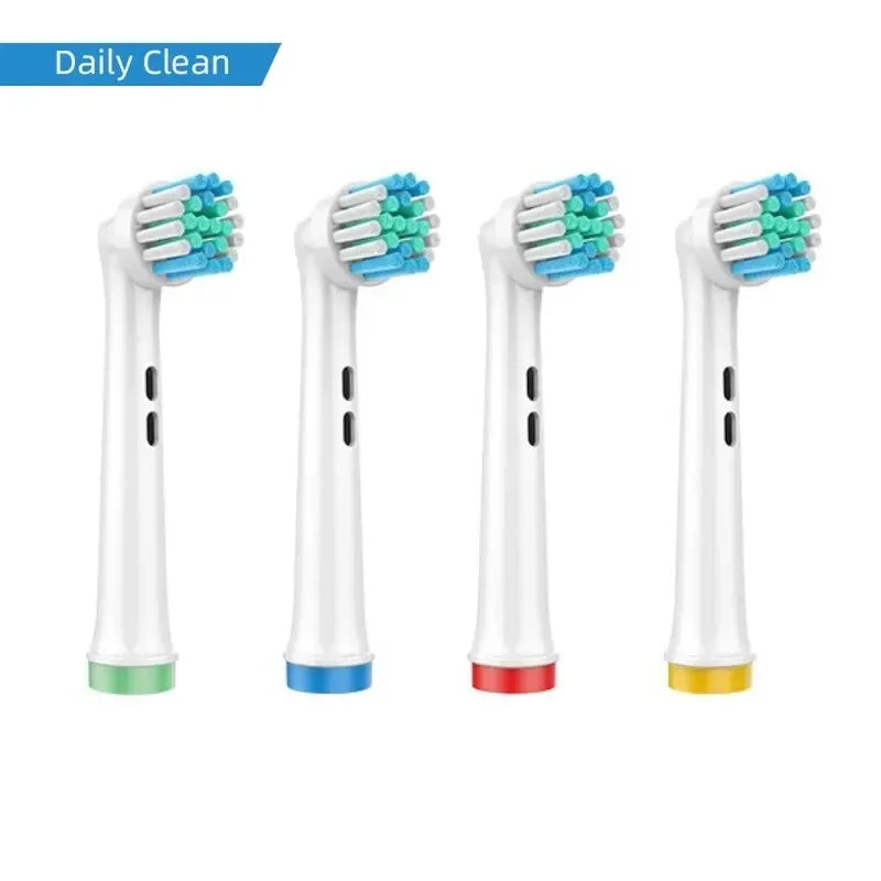4PCS Dupont Bristle Electric Toothbrush Heads Whiten Teeth/Daily Clean/Precison Cleaning/Soft Care Teeth Function For Oral B - Urbizia