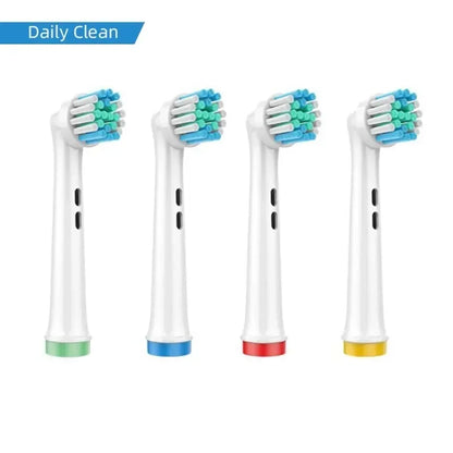4PCS Dupont Bristle Electric Toothbrush Heads Whiten Teeth/Daily Clean/Precison Cleaning/Soft Care Teeth Function For Oral B - Urbizia