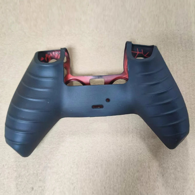 Anti-Slip Controller Skin Shell for PS5 Controller Silicone Cover Case with Rubber Thumb Grip Gaps and Touch Pad Sticker For PS5