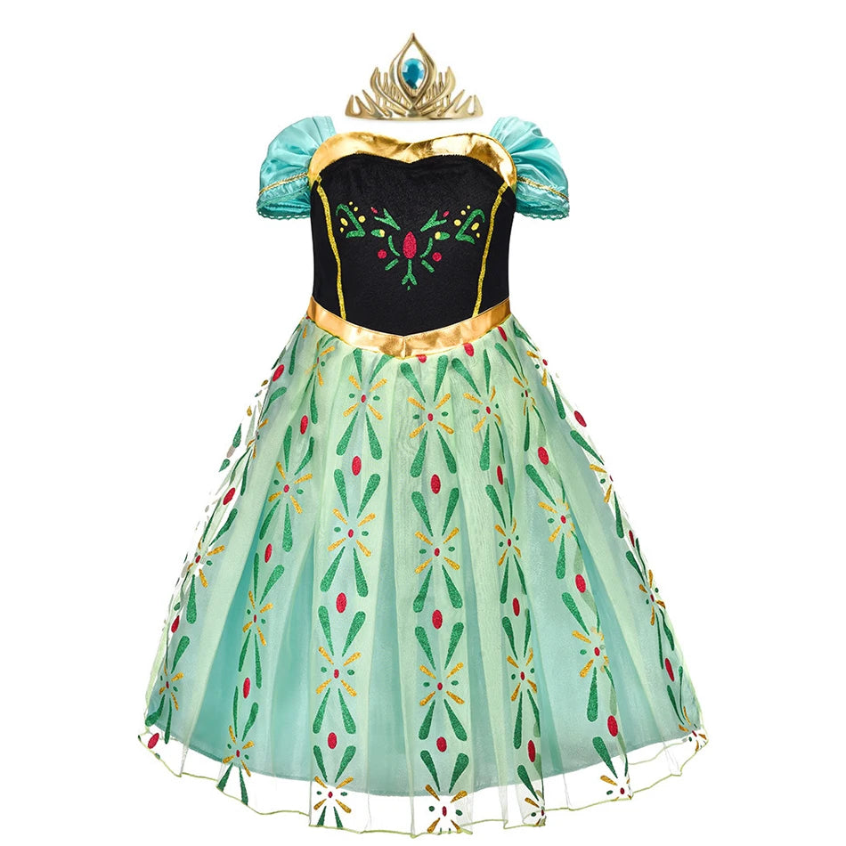 Girls Flower Fairy Dress – Kids Princess Costume with Wings, Halloween & Party Tinkerbell Dress