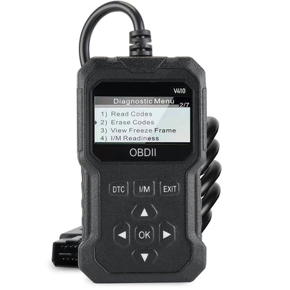 V410 OBD2 Car Diagnostic Scanner – All-in-One Diagnostic Tool for Identifying and Troubleshooting Vehicle Issues.