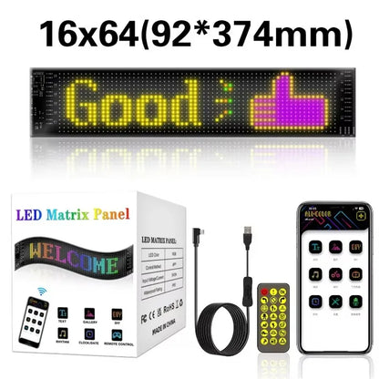 Multifunctional Bright Devil Eyes LED Light for Car Windshield Flexible Programmable Scrolling LED Display Bluetooth APP Control