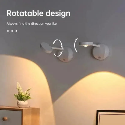 USB Rechargeable Intelligent Human Sensing Wireless Wall Light Dimmable Led Spotlight for Lighting Paintings Pictures 3 Colors - Urbizia