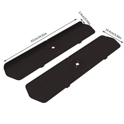 30/24 Inch Silicone Faucet Mat Sink Splash Guard Large Size Faucet Drain Drying Pad Countertop Protector for Bathroom Kitchen
