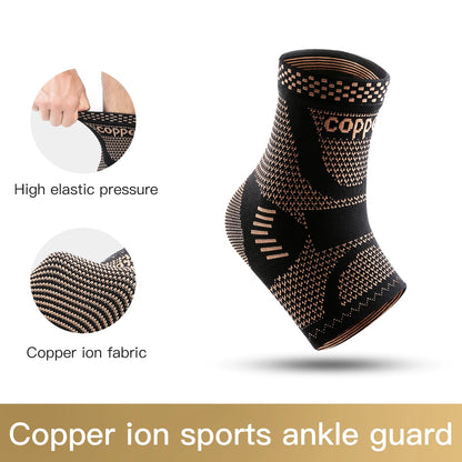 Copper Ankle Brace,Infused Ankle Support Compression Sleeve for Men Women,for Foot Pain,Sprained Ankle,Recovery,sports