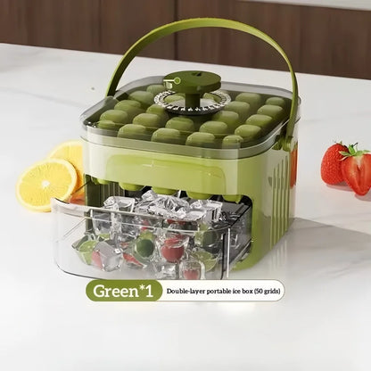 50 Grids Ice Mold Ice Tray Double-layer Ice Cube Tray Reusable Food-grade Ice Cube Molds for Ice Cube Manufacturers