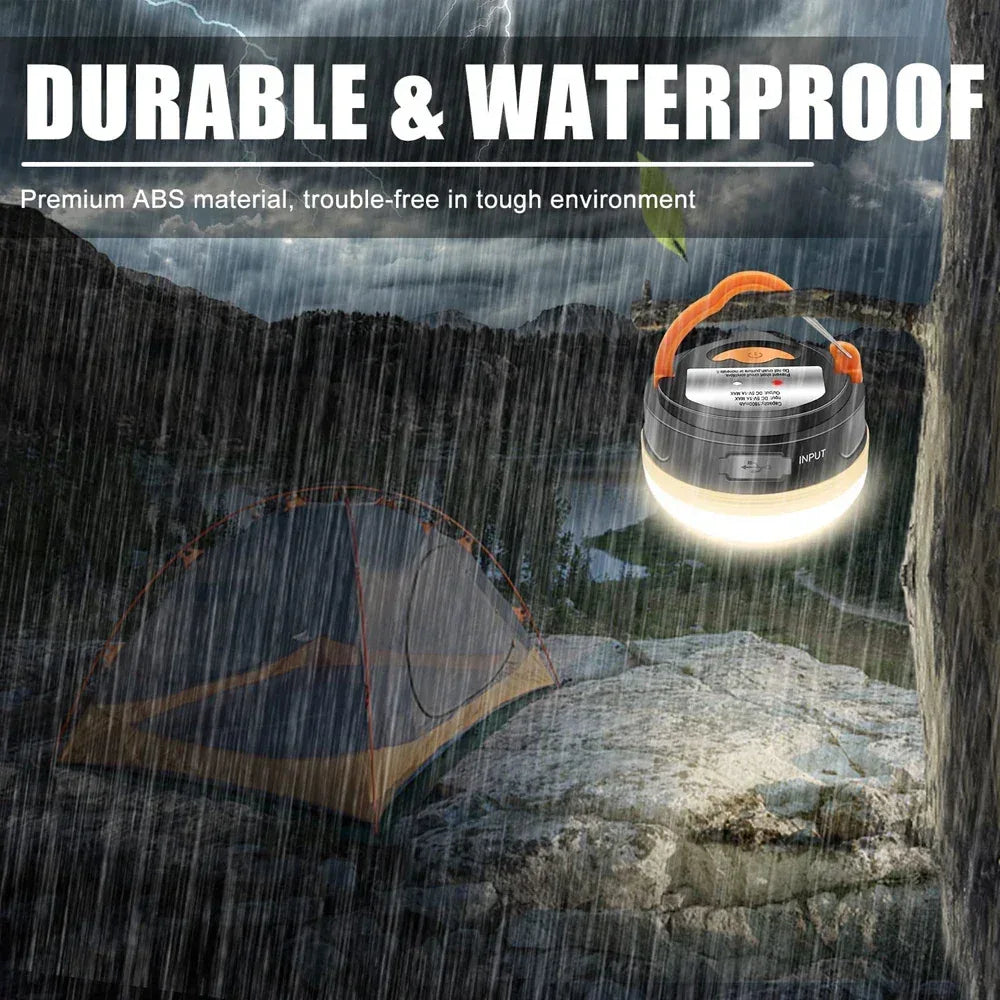 10W High Power Camping Lantern Tents Lamp 1200mah USB Rechargeable Portable Camping Lights Outdoor Hiking Night Hanging Lamp - Urbizia