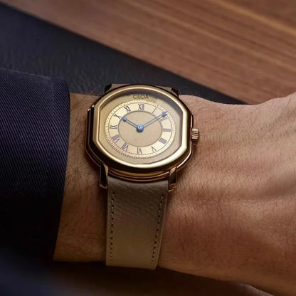 CILOA Gold Retro Watch Men's High Quality Brand Authentic 2025 New Trend Fashion Casual Gift Boyfriend Waterproof Quartz Watch