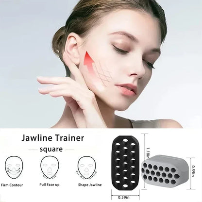 Silicone Jaw Exerciser Facial Toner & Jawline Fitness Ball Neck Toning Equipment Facial Beauty Tool Double Chin Exerciser - Urbizia