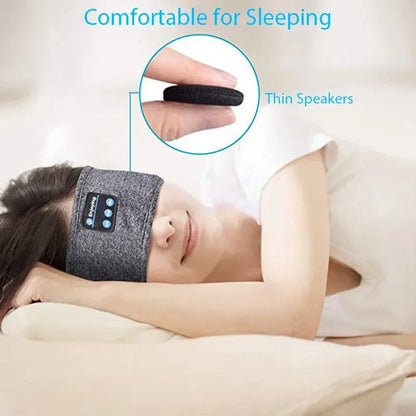 Bluetooth Headband Headphones Wireless Music Sports Hairband Running Fitness Sweatband Earphones Soft Sleeping Eye Mask Headset - Urbizia
