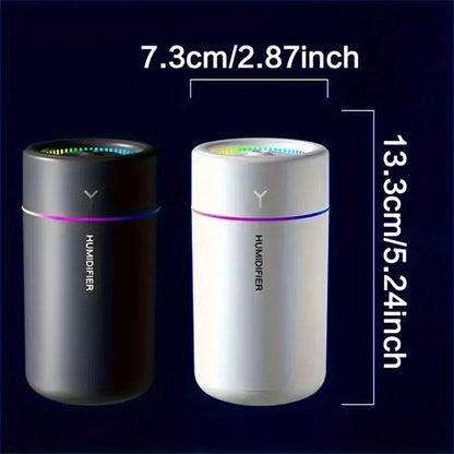 1pc Car Humidifier Colorful LED Aromatherapy Humidifier Silent Ultrasonic Air Aromatherapy Machine Suitable for Bedroom Office - Urbizia