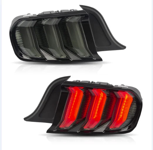 VLAND LED Tail Lights for Ford Mustang S550 2015–2023 Sequential Turn Signal 5 Modes Rear Lamps Assembly