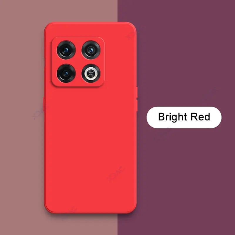 Luxury Cover for OnePlus 10 Pro OnePlus10Pro 5G Square Liquid Silicone Phone Case One Plus OnePlus10 10Pro Double Liner Soft Bag