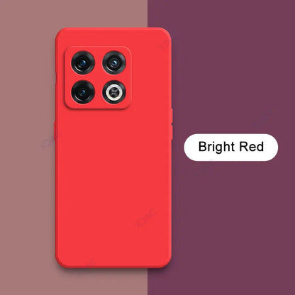 Luxury Cover for OnePlus 10 Pro OnePlus10Pro 5G Square Liquid Silicone Phone Case One Plus OnePlus10 10Pro Double Liner Soft Bag