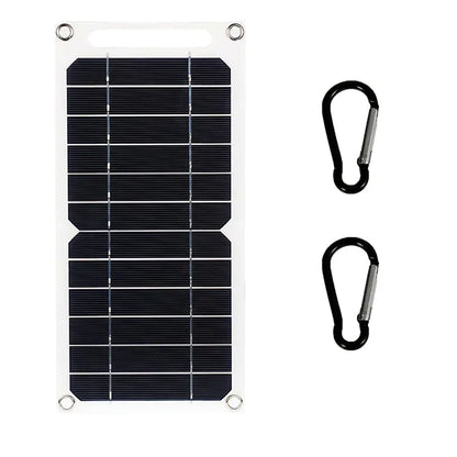 30W Solar Panel With USB Waterproof Outdoor Hiking And Camping Portable Battery Mobile Phone Charging Bank Charging Panel 6.8V - Urbizia