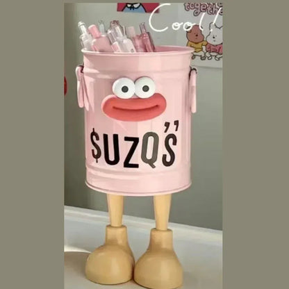1 Pcs Cartoon Desk Organizer - Cute Stationery Storage for Pen/Pencil Office Home Study Simple Design Pen/Pencil Holder - Urbizia
