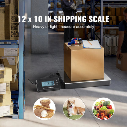 SucceBuy 440lbs Digital Shipping Scale with Timer Tare Function HD LCD Screen Portable Package Postal Scale for Home Post Office