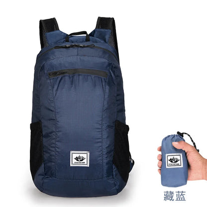 18L Portable Foldable Backpack Folding Mountaineering Bag Ultralight Outdoor Climbing Cycling Travel Knapsack Hiking Daypack