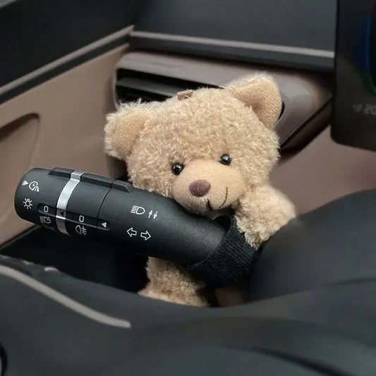 New Soft Panda Car Doll, Funny Cartoon Gear Shift Knob Cover Anti-Skid Dashboard Ornament for Automotive Interior Decor - Urbizia