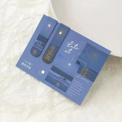 2pcs Forest Landscape Magnetic Bookmark For Pages Books Readers - Urbizia