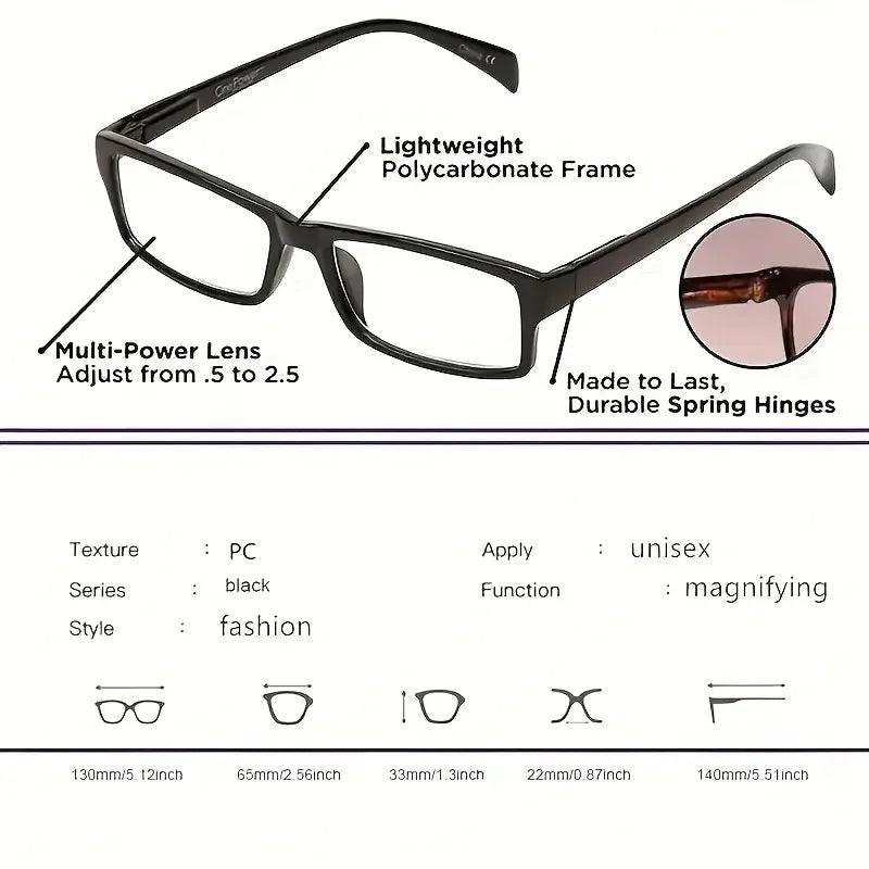 Multifocal Auto Adjusting Bifocal Reading Glasses