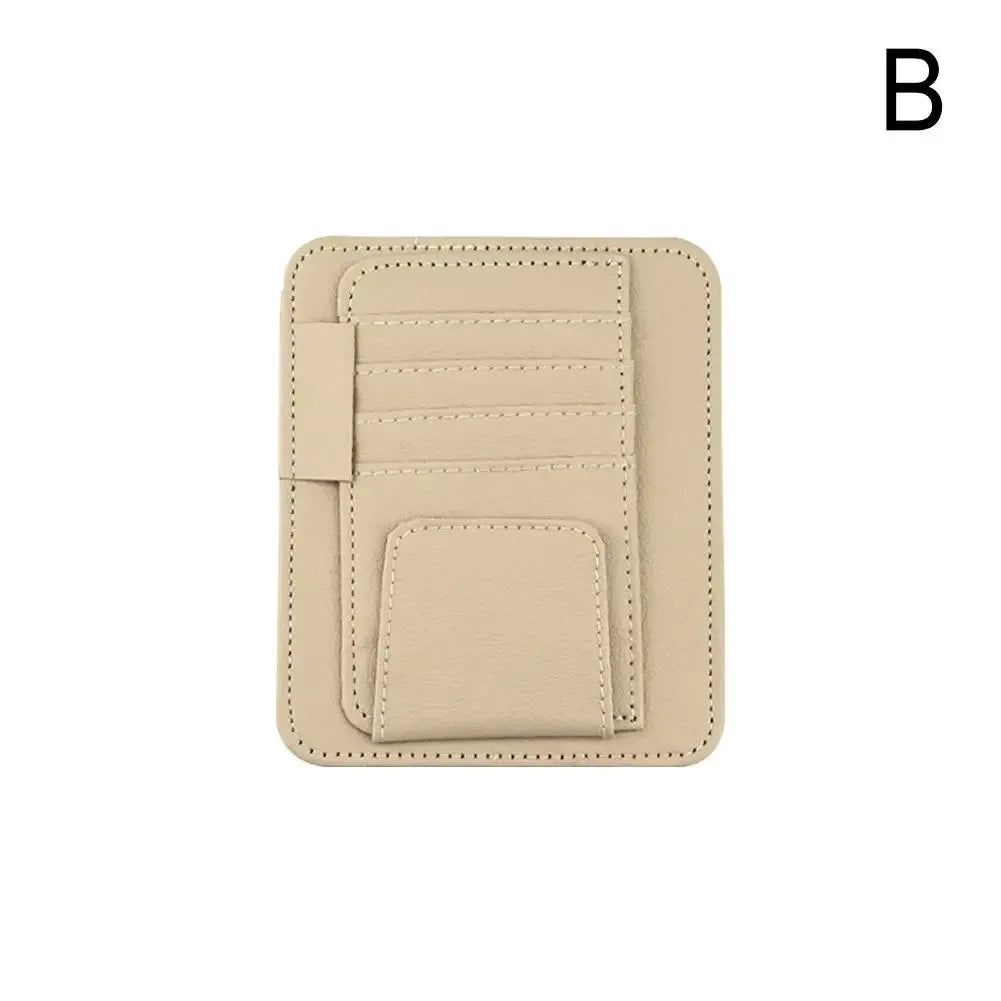 Car Sun Visor Organizer Multi-Pocket Business Card Storage Management Sunglasses Holder Visor Accessories Auto Interior - Urbizia