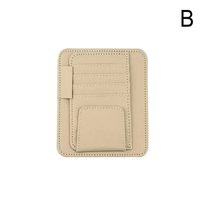 Car Sun Visor Organizer Multi-Pocket Business Card Storage Management Sunglasses Holder Visor Accessories Auto Interior - Urbizia