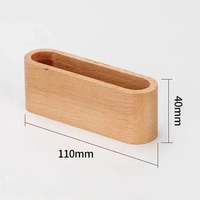 Wooden Business Card Holder Note Holder Display Rack Card Holder Office Supplies Stationery Desktop Accessories Storage Box - Urbizia