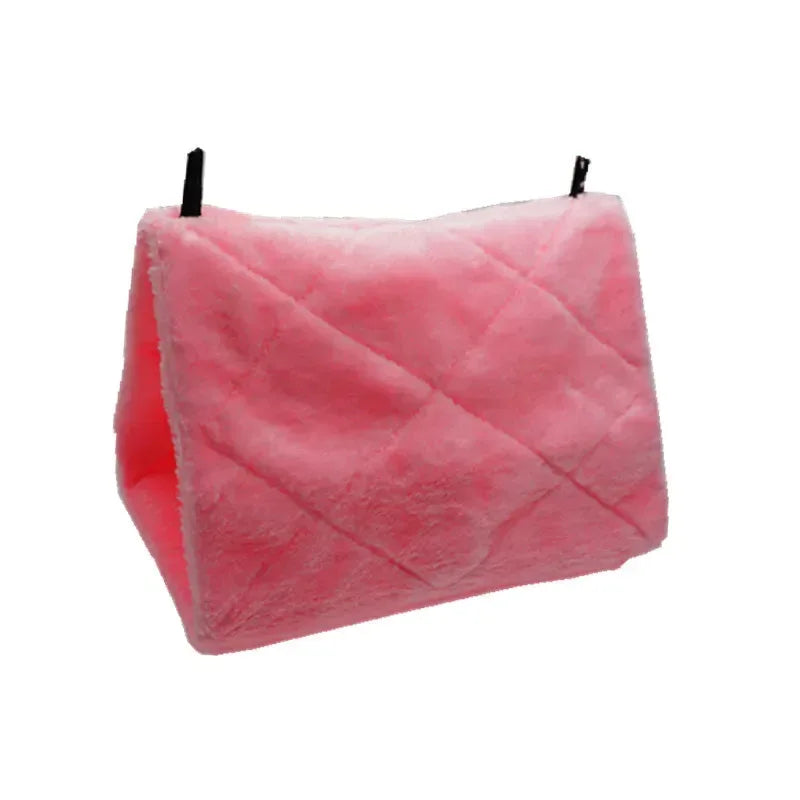 Winter Pet Bird Parrot Cages Warm Plush Hammock Hut Tent Bed Hanging Cave for Sleeping and Hatching Bird Accessories - Urbizia