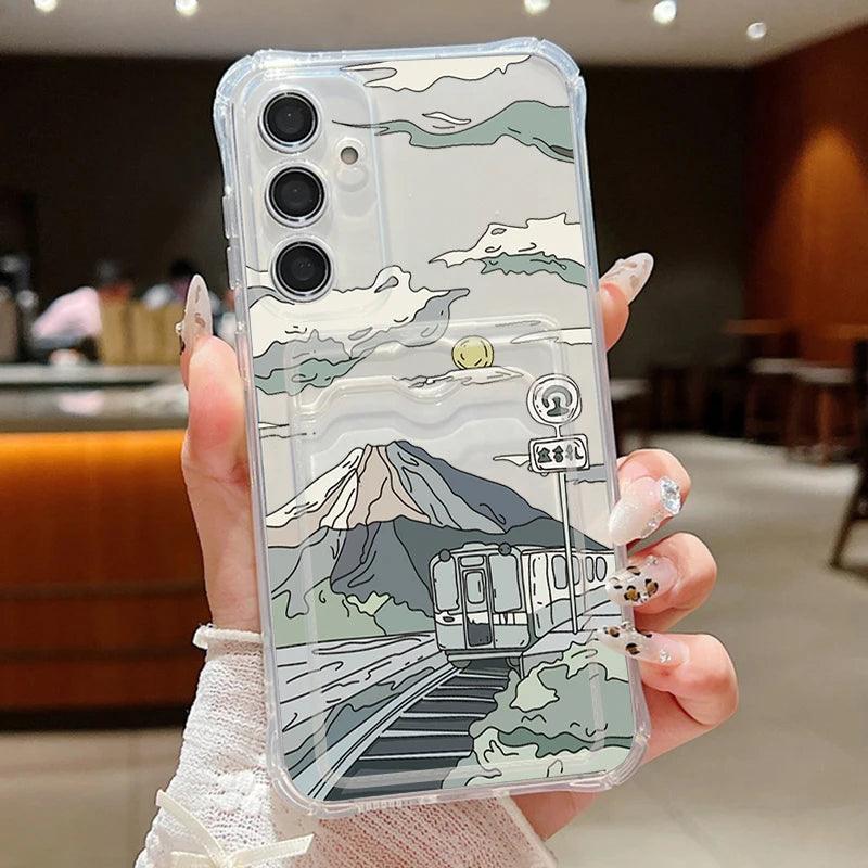 Card Bag Wallet TPU Case for Samsung Galaxy Series
