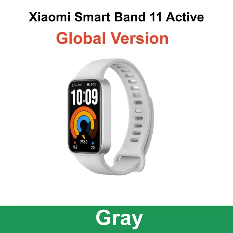 Global Version Xiaomi Smart Band 11 Active Up to 21-day battery life 5ATM Water Resistance Stylish Merallic Finish