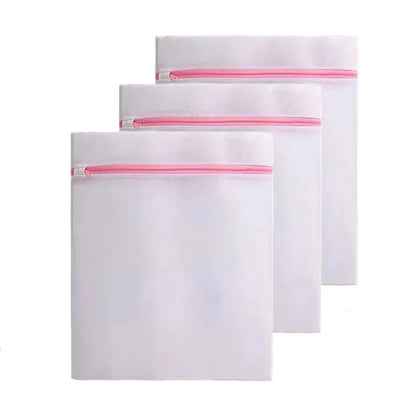3Pcs/Set Zipped Laundry Bags Reusable Washing Machine Clothing Care Washing Mesh Net Bra Socks Lingerie Underwear Laundry Bags