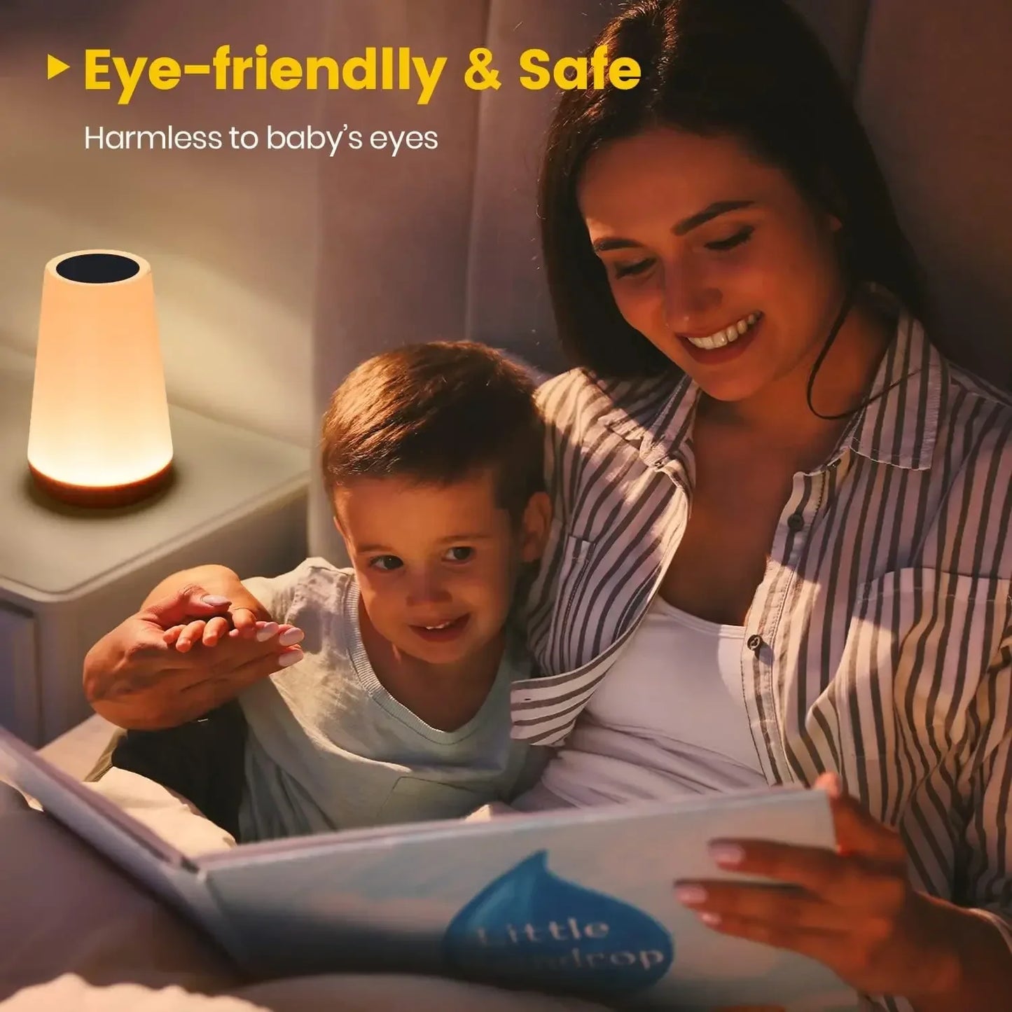 13 Color Changing Night Light Remote Control Touch USB Rechargeable RGB Night Lamp Dimmable Lamp Portable Table Bedside Lamp - Urbizia