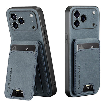 Luxury Synthetic Leather Card Bag Holder phone Case for iPhone 17 16 E 15 13 14 Pro Max Leather Card Slot Bag Protective Cover