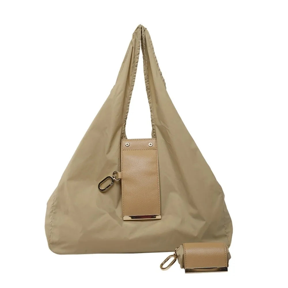 Reusable Mini Keychain Tote Bag Large Capacity Lightweight Foldable Shopping Bag Key Ring Eco-Friendly Expandable Reusable Bag
