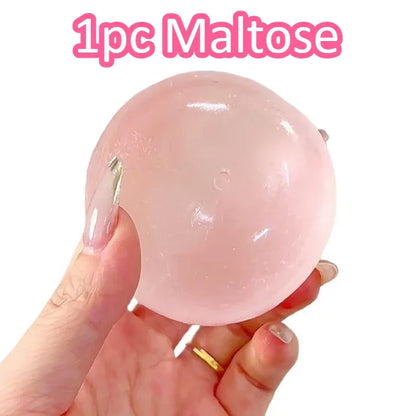 Blue Maltose Squishy Toy Cute Mochi Anti Stress Fidget Toy Soft Simulated Bule Transparent Ball Quick-rebound Decompression Toy