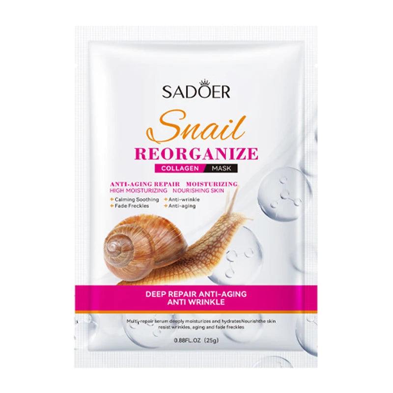 Snail Collagen Face Mask Set for Hydration & Glow (5PCS)