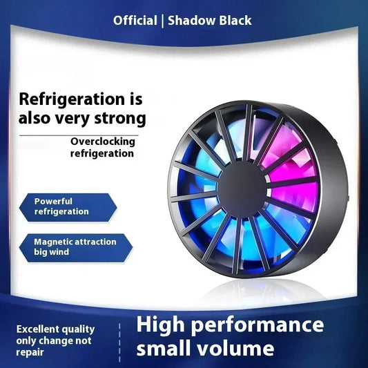 Portable Magnetic Phone Cooler RGB Low Noise Fan for Gaming