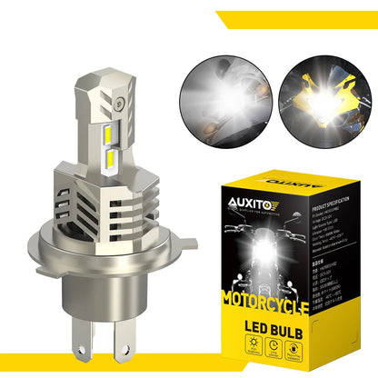 AUXITO 1Pcs H4 LED Headlight Bulb Canbus 9003 HB2 Motorbike High Low Beam 6000K White Car Lights for Car Motorcycle H4 12V
