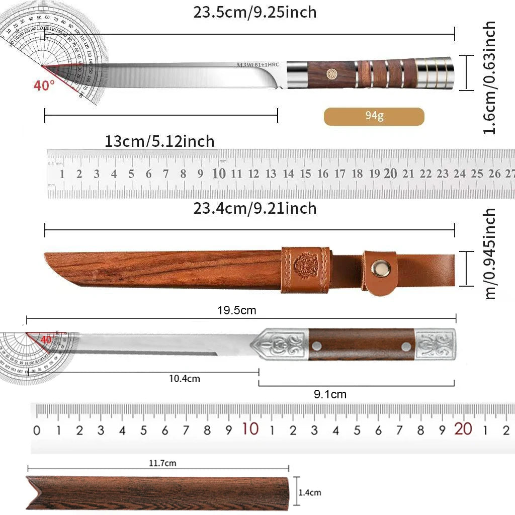1/2/3 Straight Blade Kitchen Knife Set, Professional Kitchen Fruit Knife, Portable Cutting Knife, High Hardness Japanese Knife