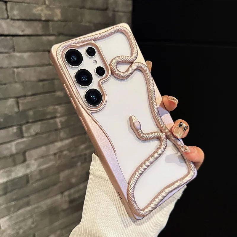Plating 3D Snake TPU Case for Samsung Galaxy Series