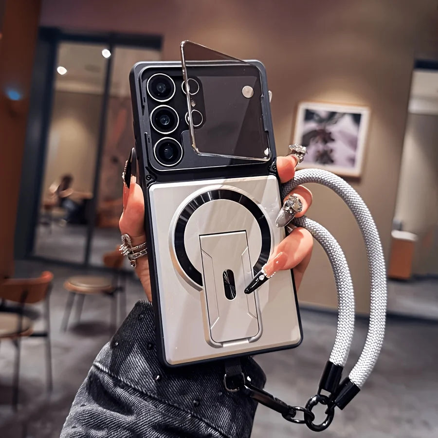 Multi-functional strap/lanyard, lens protection, dual-stand magnetic phone case for Samsung Galaxy S26 S25 24 S23 Ultra A16 A17
